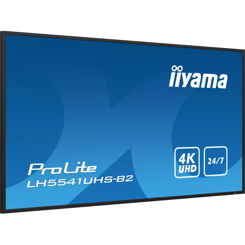 „iiyama LH5541UHS-B2“ reklaminis ekranas kiosko dizainas 138,7 cm (54,6 col.) LCD 500 cd/m² 4K Ultra HD juodas su integruotu procesoriumi 24/7