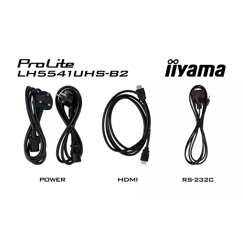 „iiyama LH5541UHS-B2“ reklaminis ekranas kiosko dizainas 138,7 cm (54,6 col.) LCD 500 cd/m² 4K Ultra HD juodas su integruotu procesoriumi 24/7