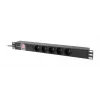 PDU Lanberg PDU-05E-0200-BK 5 kintamosios srovės lizdų 1U juodas