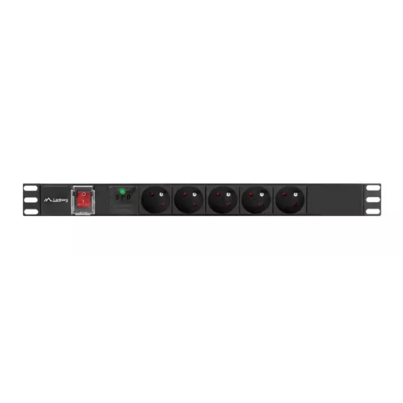PDU Lanberg PDU-05E-0200-BK 5 kintamosios srovės lizdų 1U juodas