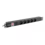 PDU Lanberg PDU-05E-0200-BK 5 kintamosios srovės lizdų 1U juodas