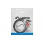Garso kabelis LANBERG 3,5 mm į 2×RCA, kištukas, 1,5 m, juodas