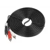 Garso kabelis LANBERG 3,5 mm į 2×RCA kištukas, 5 m, juodas
