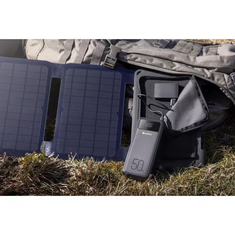 Sandberg Solar Charger 40W QC3.0+PD+DC, lauko, saulės, juoda