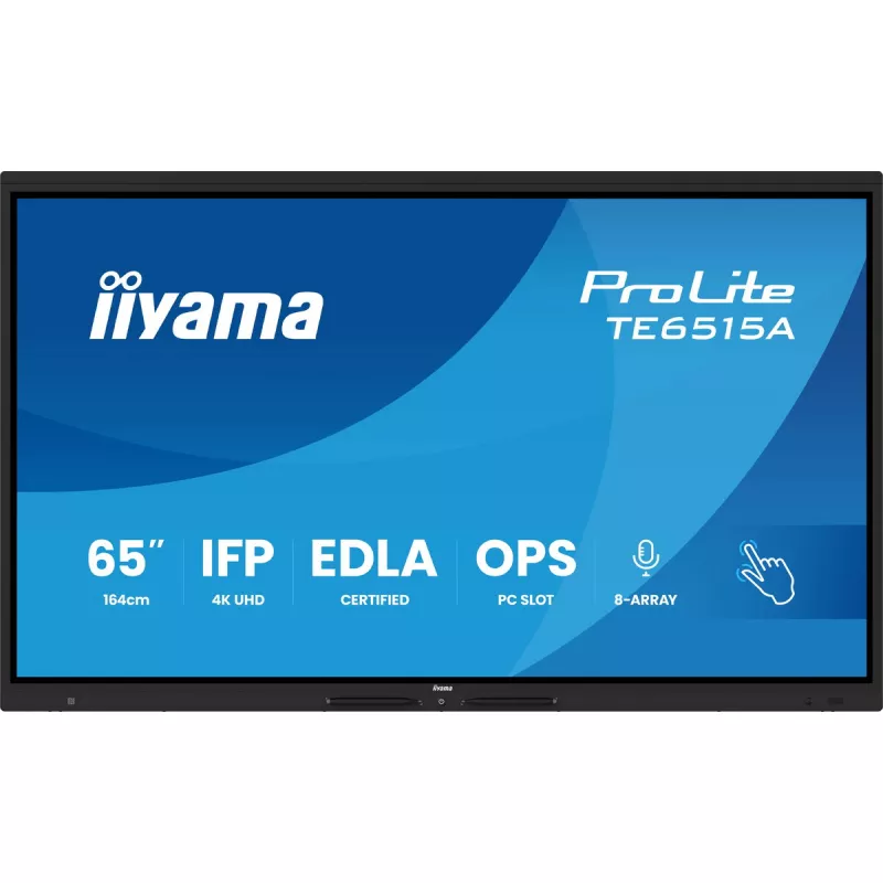 Monitorius iiyama TE6515A-B1AG 65 colių 4K UHD lietimui jautrus ekranas