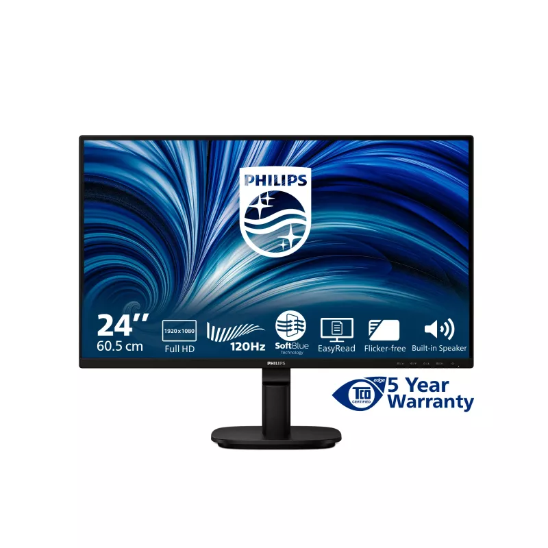 Philips 2000 serijos 24B2N2200/00 kompiuterio monitorius 60,5 cm (23,8 col.) 1920 x 1080 pikselių Full HD LCD juodas
