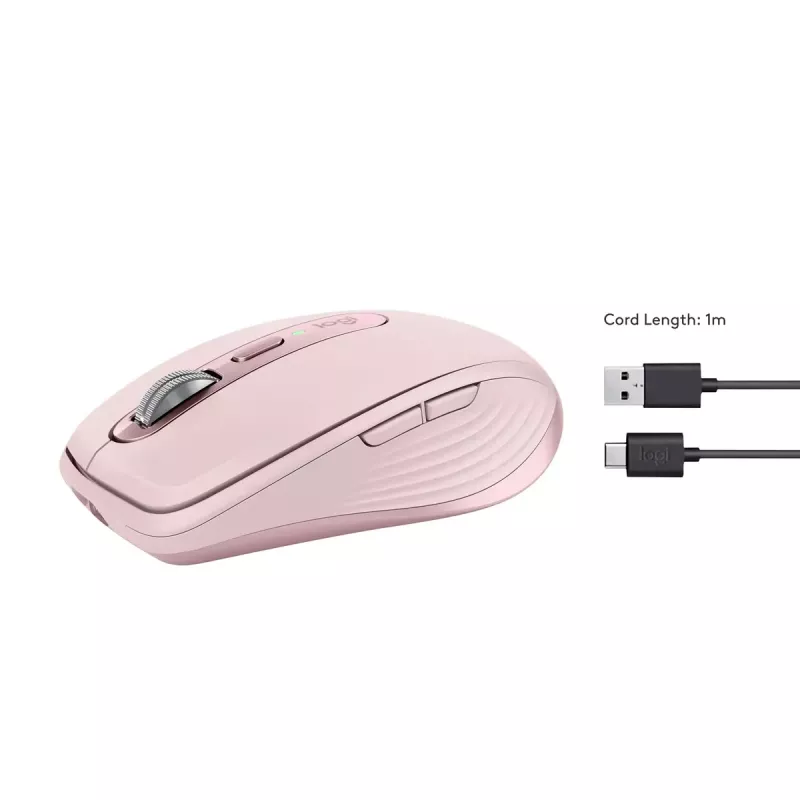 Pelių Logitech MX 3S Pink USB Optical