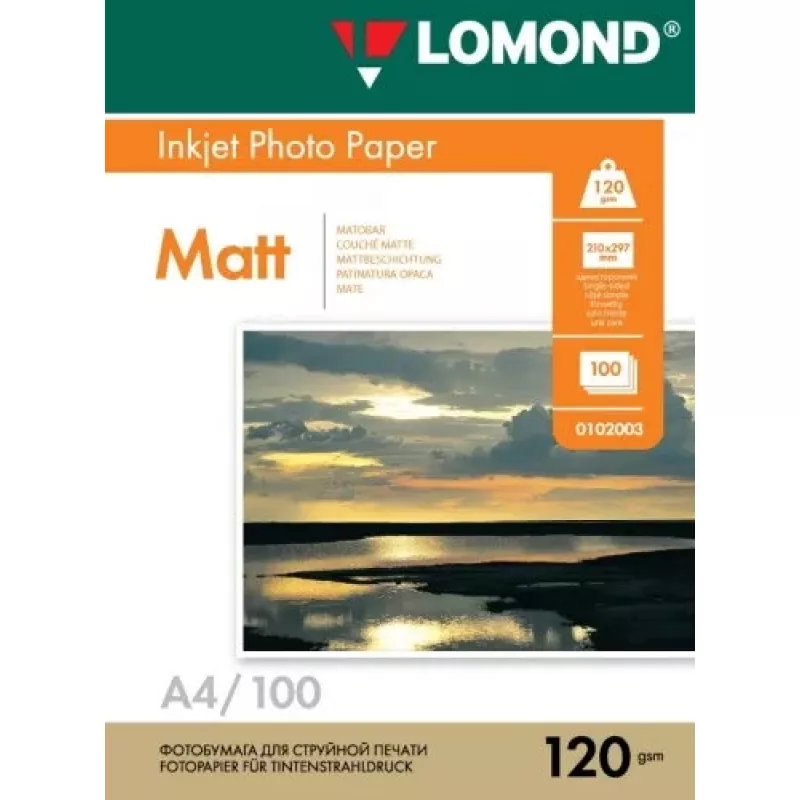 Rašalinis fotopopierius Lomond 0102003 Matinis 120 g/m² A4 100 lapų