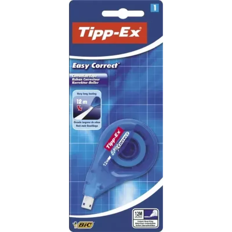 Korekcinė juostelė BIC 8290362 12 m mėlyna balta 4,2 mm
