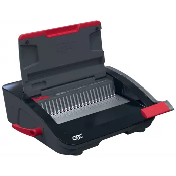 GBC CombBind® CB20 rankinis įrišimo aparatas, Šukinis įrišimo aparatas, Rankinis, 240 lapų, Juoda, Raudona