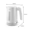 Philips 3000 serijos virdulys, 1,7 l, 2200 W, baltas, plastikinis, apsauga nuo perkaitimo, belaidis