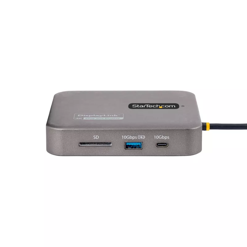 StarTech.com USB C dokinė stotelė, du 4K 60 Hz HDMI, suderinama su Macbook Pro (M1/M2/M3/M4) ir Windows, USB-A/USB-C 10 Gb/s centras, 100 W galios tiekimas, GbE, SD, 22 colių / 56 cm laidas
