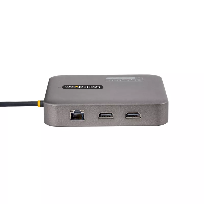 StarTech.com USB C dokinė stotelė, du 4K 60 Hz HDMI, suderinama su Macbook Pro (M1/M2/M3/M4) ir Windows, USB-A/USB-C 10 Gb/s centras, 100 W galios tiekimas, GbE, SD, 22 colių / 56 cm laidas
