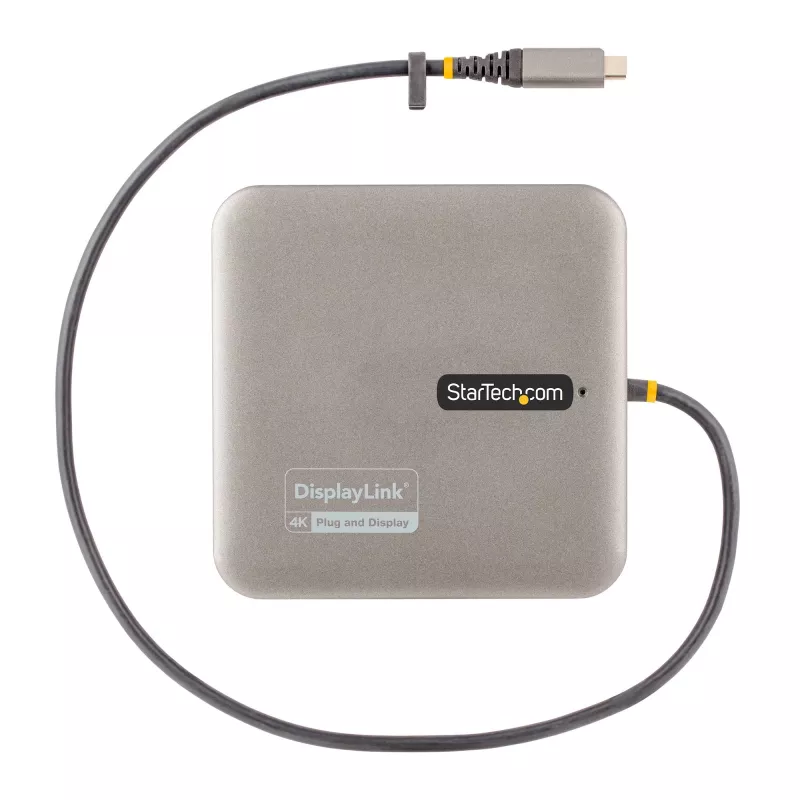 StarTech.com USB C dokinė stotelė, du 4K 60 Hz HDMI, suderinama su Macbook Pro (M1/M2/M3/M4) ir Windows, USB-A/USB-C 10 Gb/s centras, 100 W galios tiekimas, GbE, SD, 22 colių / 56 cm laidas