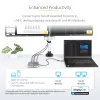 StarTech.com USB C dokinė stotelė, du 4K 60 Hz HDMI, suderinama su Macbook Pro (M1/M2/M3/M4) ir Windows, USB-A/USB-C 10 Gb/s centras, 100 W galios tiekimas, GbE, SD, 22 colių / 56 cm laidas