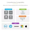 StarTech.com USB C dokinė stotelė, du 4K 60 Hz HDMI, suderinama su Macbook Pro (M1/M2/M3/M4) ir Windows, USB-A/USB-C 10 Gb/s centras, 100 W galios tiekimas, GbE, SD, 22 colių / 56 cm laidas