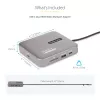 StarTech.com USB C dokinė stotelė, du 4K 60 Hz HDMI, suderinama su Macbook Pro (M1/M2/M3/M4) ir Windows, USB-A/USB-C 10 Gb/s centras, 100 W galios tiekimas, GbE, SD, 22 colių / 56 cm laidas