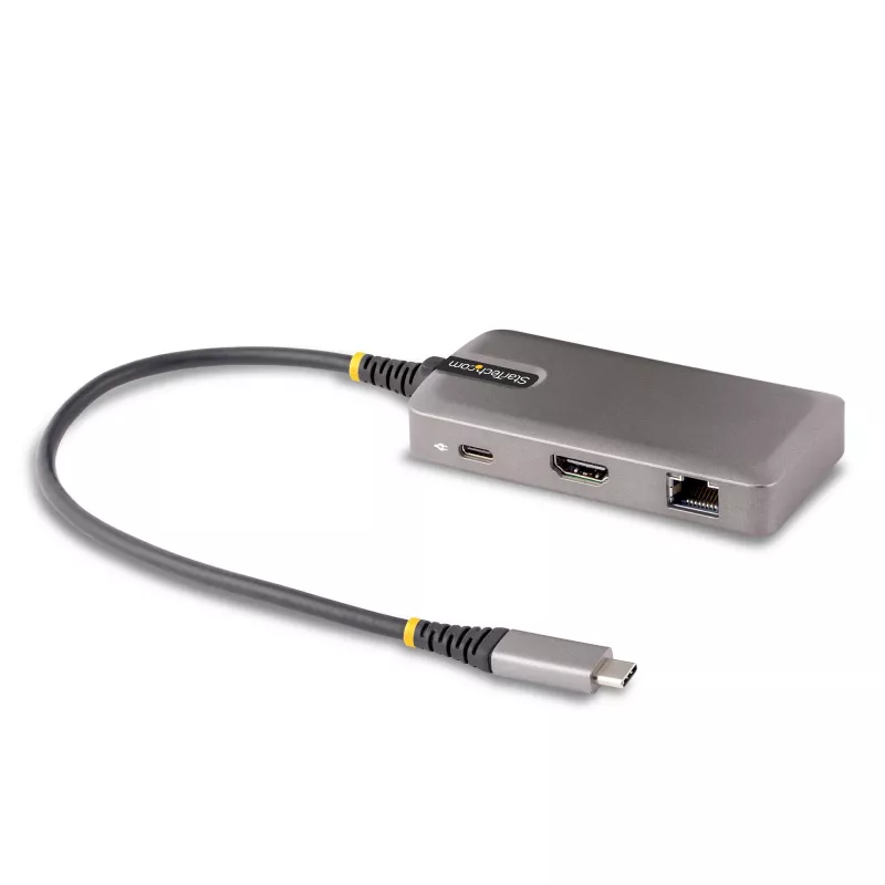 StarTech.com USB-C daugiafunkcis adapteris - 4K 60Hz HDMI - HDR - 2 prievadų 5Gbps USB 3.0 šakotuvas - 100W maitinimo perdavimas - GbE - Works with Chromebook sertifikuotas - Windows/macOS