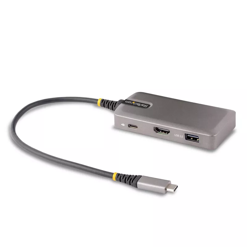 StarTech.com USB-C daugiafunkcis adapteris - 4K 60Hz HDMI su HDR - 3 prievadų USB šakotuvas - 100W maitinimo perdavimas - sertifikuotas veikia su Chromebook - Windows/macOS/iPadOS/Android™