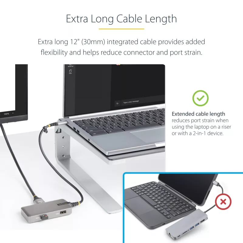 StarTech.com USB-C daugiafunkcis adapteris - 4K 60Hz HDMI su HDR - 3 prievadų USB šakotuvas - 100W maitinimo perdavimas - sertifikuotas veikia su Chromebook - Windows/macOS/iPadOS/Android™