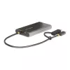 StarTech.com USB-C į dvigubą HDMI adapterį - USB-C arba A į 2x HDMI - 4K 60Hz - 100W maitinimo perdavimas - 1 pėdos (30 cm) integruotas kabelis - USB į HDMI kelių monitorių keitiklis nešiojamam kompiuteriui - TAA