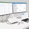 StarTech.com USB-C į dvigubą HDMI adapterį - USB-C arba A į 2x HDMI - 4K 60Hz - 100W maitinimo perdavimas - 1 pėdos (30 cm) integruotas kabelis - USB į HDMI kelių monitorių keitiklis nešiojamam kompiuteriui - TAA