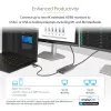 StarTech.com USB-C į dvigubą HDMI adapterį - USB-C arba A į 2x HDMI - 4K 60Hz - 100W maitinimo perdavimas - 1 pėdos (30 cm) integruotas kabelis - USB į HDMI kelių monitorių keitiklis nešiojamam kompiuteriui - TAA