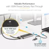 StarTech.com USB-C į dvigubą HDMI adapterį - USB-C arba A į 2x HDMI - 4K 60Hz - 100W maitinimo perdavimas - 1 pėdos (30 cm) integruotas kabelis - USB į HDMI kelių monitorių keitiklis nešiojamam kompiuteriui - TAA