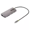 StarTech.com USB-C universali jungtis, 4K 60Hz HDMI vaizdo išvestis, 3 prievadų 5 Gbps USB-A šakotuvas, 100 W USB maitinimo perdavimas / GbE / SD / MicroSD, 30 cm laidas, nešiojama nešiojamojo kompiuterio dokinimo stotelė