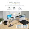 StarTech.com USB-C universali jungtis, 4K 60Hz HDMI vaizdo išvestis, 3 prievadų 5 Gbps USB-A šakotuvas, 100 W USB maitinimo perdavimas / GbE / SD / MicroSD, 30 cm laidas, nešiojama nešiojamojo kompiuterio dokinimo stotelė
