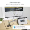 StarTech.com USB-C universali jungtis, 4K 60Hz HDMI vaizdo išvestis, 3 prievadų 5 Gbps USB-A šakotuvas, 100 W USB maitinimo perdavimas / GbE / SD / MicroSD, 30 cm laidas, nešiojama nešiojamojo kompiuterio dokinimo stotelė