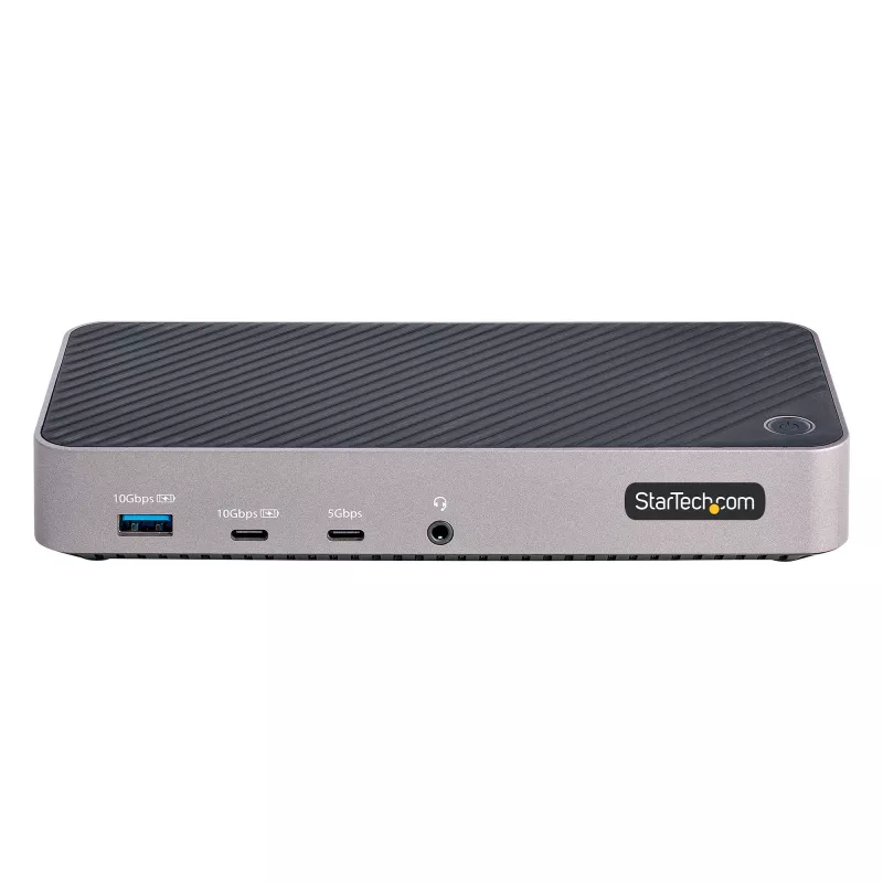 StarTech.com USB-C trijų monitorių dokavimo stotis - HDMI/DP trigubas 4k USB-C dokas - 5x USB šakotuvas - GbE - 100W PD - universali kelių monitorių dokavimo stotis - suderinama su Thunderbolt 3/4