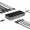 StarTech.com USB-C trijų monitorių dokavimo stotis - HDMI/DP trigubas 4k USB-C dokas - 5x USB šakotuvas - GbE - 100W PD - universali kelių monitorių dokavimo stotis - suderinama su Thunderbolt 3/4