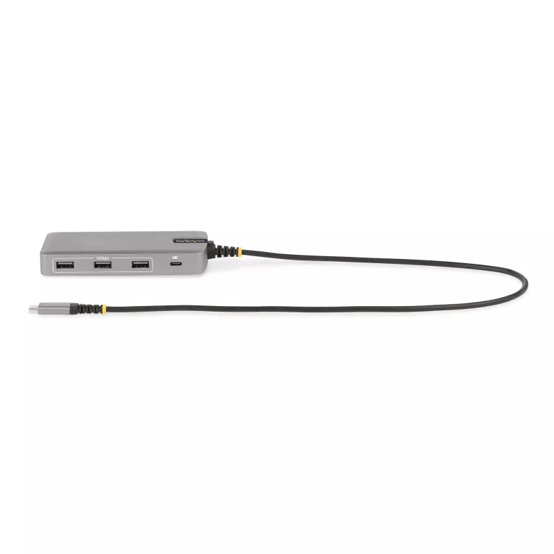 StarTech.com USB-C trigubo monitoriaus daugiafunkcis adapteris, dviguba 4K 60Hz + 4K 30Hz HDMI ir DisplayPort, 3 prievadų USB 10Gbps šakotuvas, 100W PD pralaidumas, GbE, kelioninė dokinė stotelė, Windows ir ChromeOS