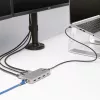 StarTech.com USB-C trigubo monitoriaus daugiafunkcis adapteris, dviguba 4K 60Hz + 4K 30Hz HDMI ir DisplayPort, 3 prievadų USB 10Gbps šakotuvas, 100W PD pralaidumas, GbE, kelioninė dokinė stotelė, Windows ir ChromeOS