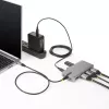 StarTech.com USB-C trigubo monitoriaus daugiafunkcis adapteris, dviguba 4K 60Hz + 4K 30Hz HDMI ir DisplayPort, 3 prievadų USB 10Gbps šakotuvas, 100W PD pralaidumas, GbE, kelioninė dokinė stotelė, Windows ir ChromeOS