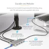 StarTech.com USB-C trigubo monitoriaus daugiafunkcis adapteris, dviguba 4K 60Hz + 4K 30Hz HDMI ir DisplayPort, 3 prievadų USB 10Gbps šakotuvas, 100W PD pralaidumas, GbE, kelioninė dokinė stotelė, Windows ir ChromeOS
