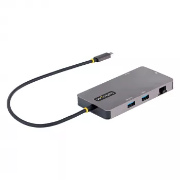 StarTech.com USB C daugiafunkcis adapteris, dviguba HDMI vaizdo išvestis, 4K 60Hz, 2 prievadų 5Gbps USB-A šakotuvas, 100W maitinimo perdavimas / GbE / SD / MicroSD, 12 col./30 cm laidas, kelioninis dokas, nešiojamojo kompiuterio prijungimo stotelė