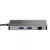 StarTech.com USB C daugiafunkcis adapteris, dviguba HDMI vaizdo išvestis, 4K 60Hz, 2 prievadų 5Gbps USB-A šakotuvas, 100W maitinimo perdavimas / GbE / SD / MicroSD, 12 col./30 cm laidas, kelioninis dokas, nešiojamojo kompiuterio prijungimo stotelė