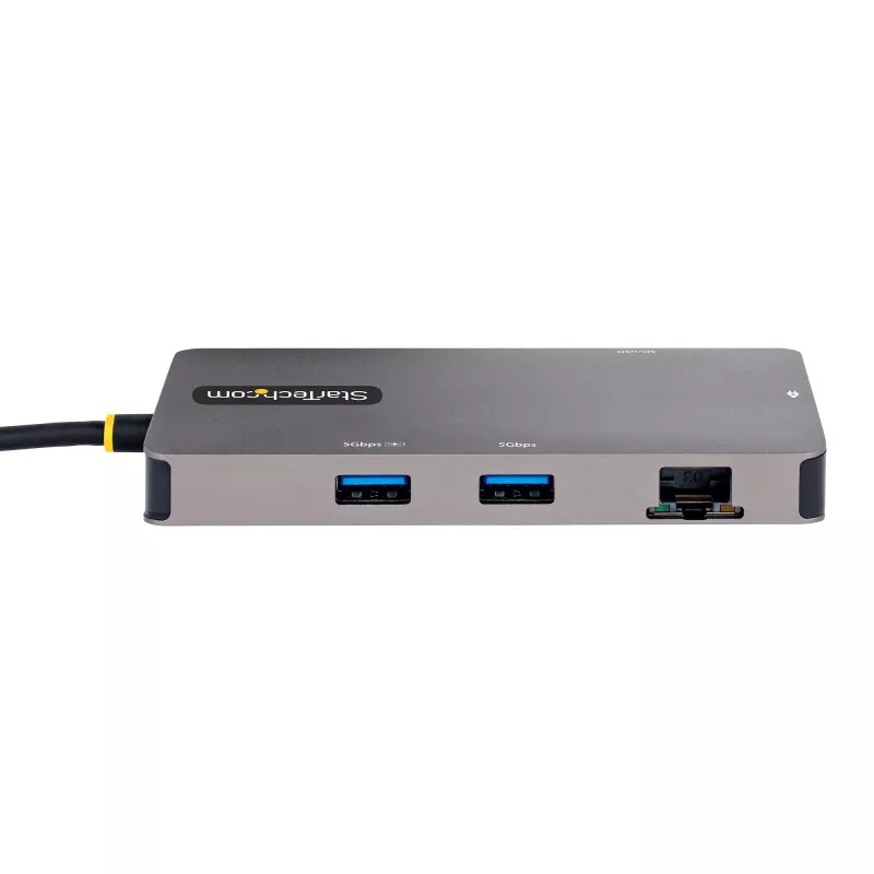 StarTech.com USB C daugiafunkcis adapteris, dviguba HDMI vaizdo išvestis, 4K 60Hz, 2 prievadų 5Gbps USB-A šakotuvas, 100W maitinimo perdavimas / GbE / SD / MicroSD, 12 col./30 cm laidas, kelioninis dokas, nešiojamojo kompiuterio prijungimo stotelė
