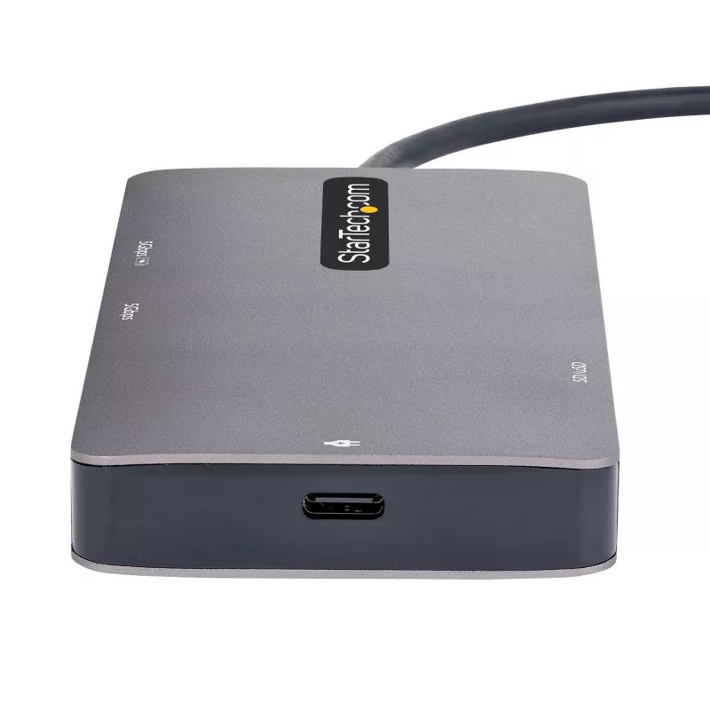StarTech.com USB C daugiafunkcis adapteris, dviguba HDMI vaizdo išvestis, 4K 60Hz, 2 prievadų 5Gbps USB-A šakotuvas, 100W maitinimo perdavimas / GbE / SD / MicroSD, 12 col./30 cm laidas, kelioninis dokas, nešiojamojo kompiuterio prijungimo stotelė