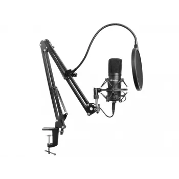 Sandberg Streamer USB mikrofonų rinkinys, Studijinis mikrofonas, -27 dB, 30 - 16000 Hz, 24 bitai, 96 kHz, Vienkryptis