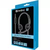 Sandberg USB Office Headset Pro Stereo, laidinis, biurui/skambučių centrui, 20 - 20000 Hz, 115 g, ausinės, juoda