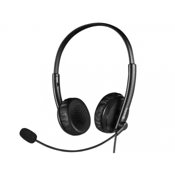 Sandberg 2in1 Office Headset Jack+USB, laidinis, biurui/skambučių centrui, 20 - 20000 Hz, 110 g, ausinės, juoda