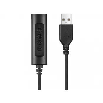 Sandberg 2in1 Office Headset Jack+USB, laidinis, biurui/skambučių centrui, 20 - 20000 Hz, 110 g, ausinės, juoda