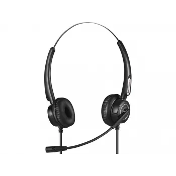 Sandberg USB+RJ9/11 laisvų rankų įranga Pro Stereo, laidinė, biurui/skambučių centrui, 20–7000 Hz, ausinės, juoda