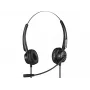 Sandberg USB+RJ9/11 laisvų rankų įranga Pro Stereo, laidinė, biurui/skambučių centrui, 20–7000 Hz, ausinės, juoda