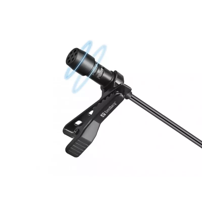 Sandberg Streamer USB prisegamas mikrofonas, petlichny/lavallier mikrofonas, -38 dB, 50–18000 Hz, 16 bitų, 48 kHz, 84 dB