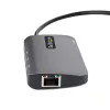 StarTech.com USB C kelių prievadų adapteris, 4K 60Hz HDMI vaizdo, 3 prievadų 5Gbps USB šakotuvas, 100W Power Delivery perdavimas, GbE, 12 colių/30 cm kabelis, Mini kelioninis dokas, nešiojamojo kompiuterio dokavimo stotelė