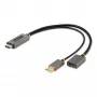 StarTech.com 30 cm HDMI į DisplayPort adapterio kabelis, aktyvus 4K 60Hz HDMI 2.0 į DP 1.2 keitiklis, HDR, maitinamas per USB magistralę, HDMI šaltinis į DisplayPort monitorių nešiojamiesiems / stacionariems kompiuteriams